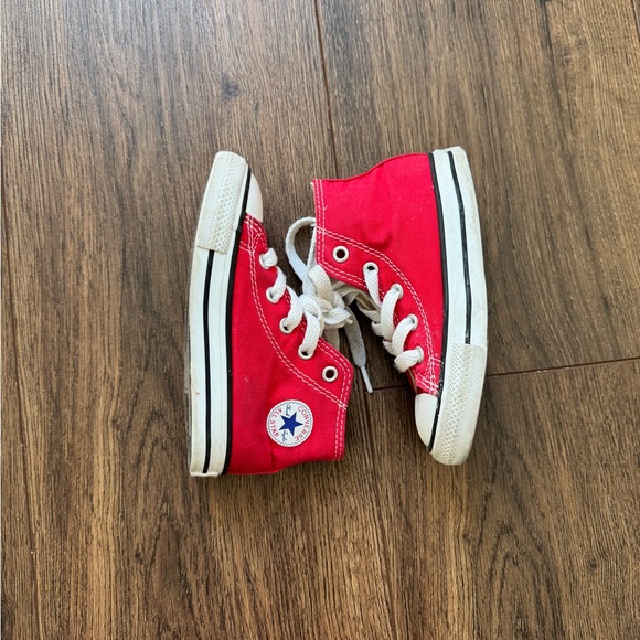 Converse Red High-Top Kids Sneakers - Picture 4 of 6